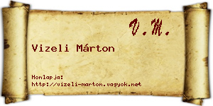 Vizeli Márton névjegykártya